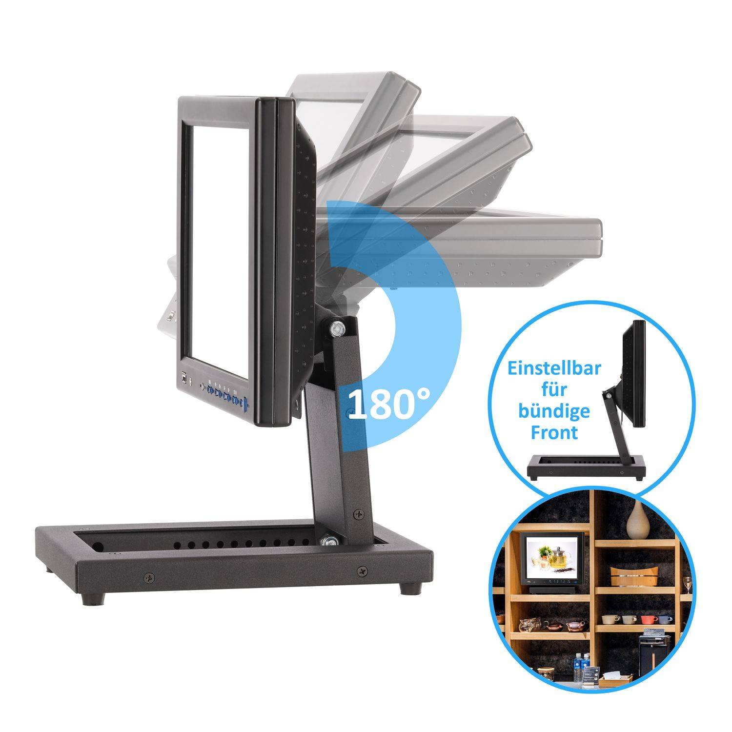 VSG24 Standfeste Halterung EXTREME | Vollmetall Touchscreens POS oder PC Monitore VSG-92003