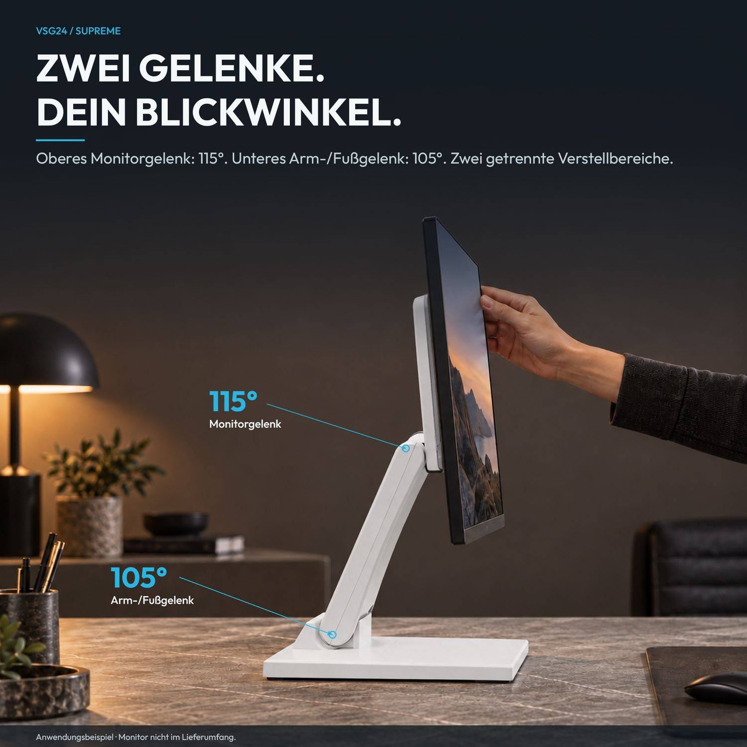 VSG24 Standfeste Halterung SUPREME | Touchscreens POS oder PC Monitore VSG-92005
