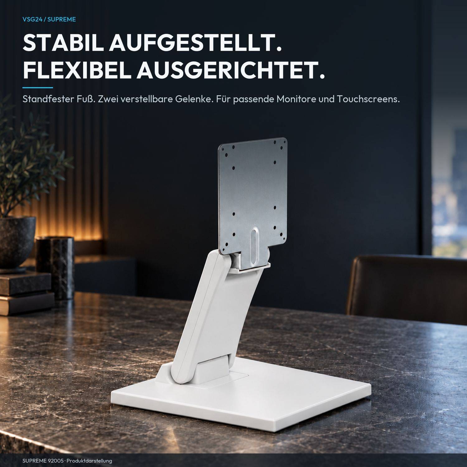 VSG24 Standfeste Halterung SUPREME | Touchscreens POS oder PC Monitore VSG-92005