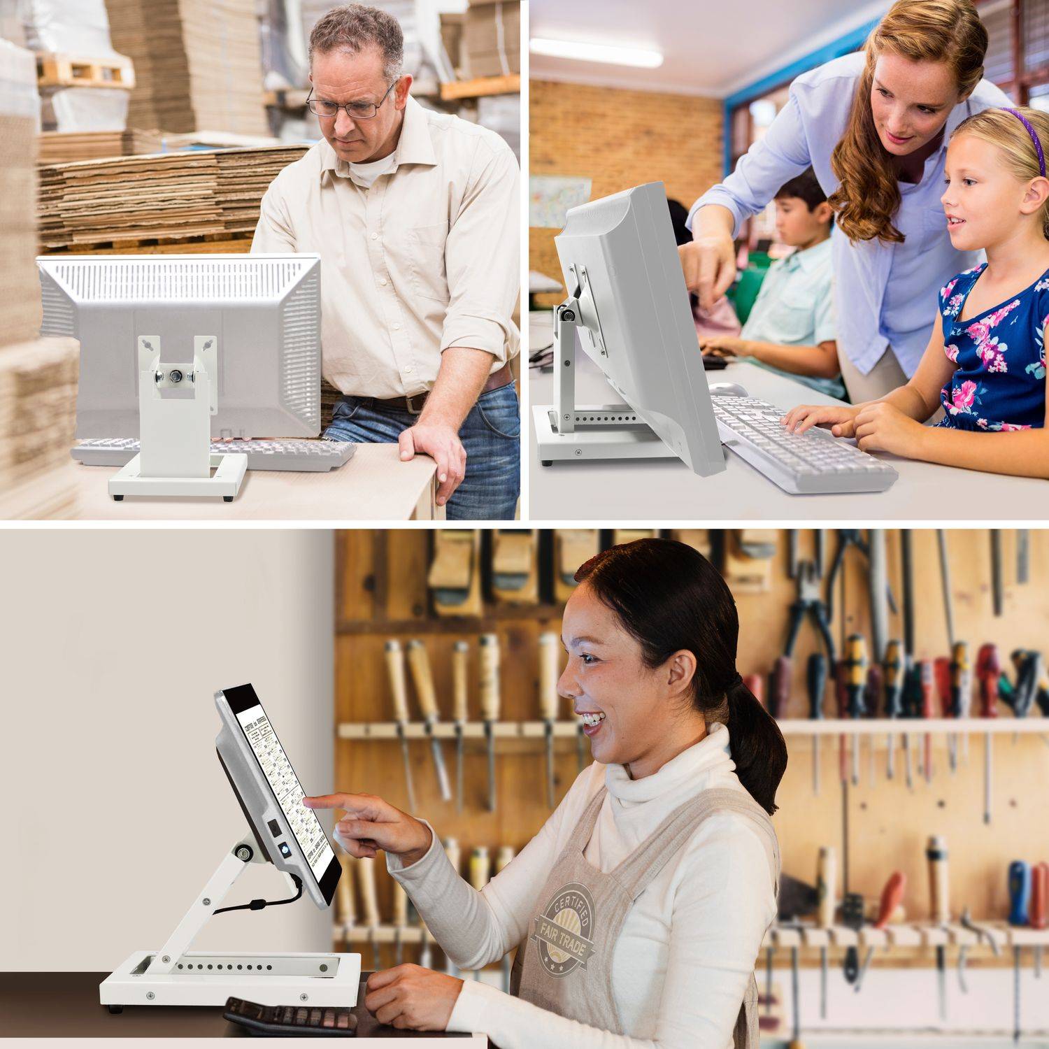 VSG24 Standfeste Halterung EXTREME | Vollmetall Touchscreens POS oder PC Monitore VSG-92006