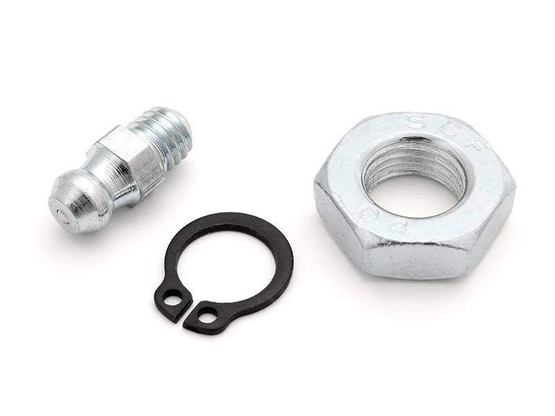 SET, Sicherungsring, Sechskantmutter und Schmiernippel