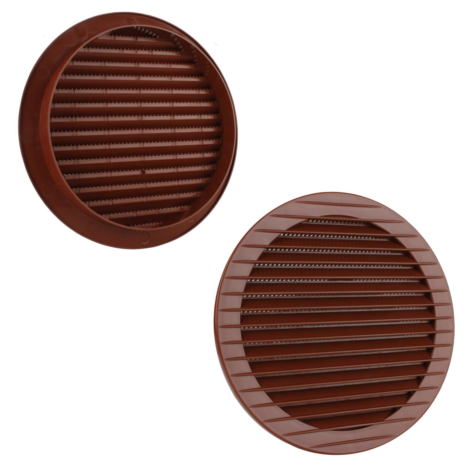 Lüftungsgitter Abluft Außen Insektenschutz ziegelrot Ø 150 mm Kunststoff rund Gitter Entlüftung