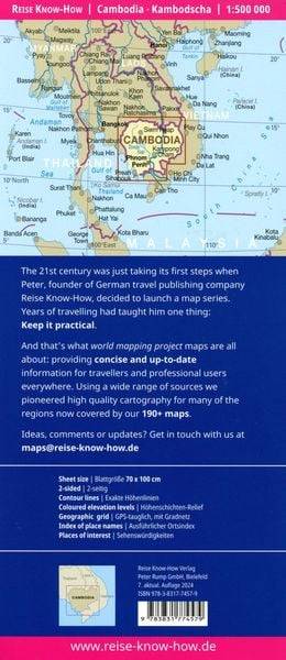 Reise Know-How Landkarte Kambodscha / Cambodia (1:500.000)