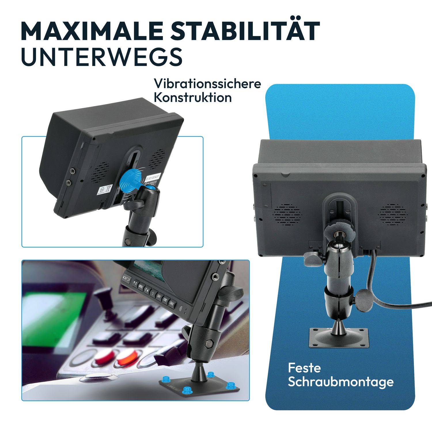 VSG24 Flexible Halterung für Rückfahrmonitore