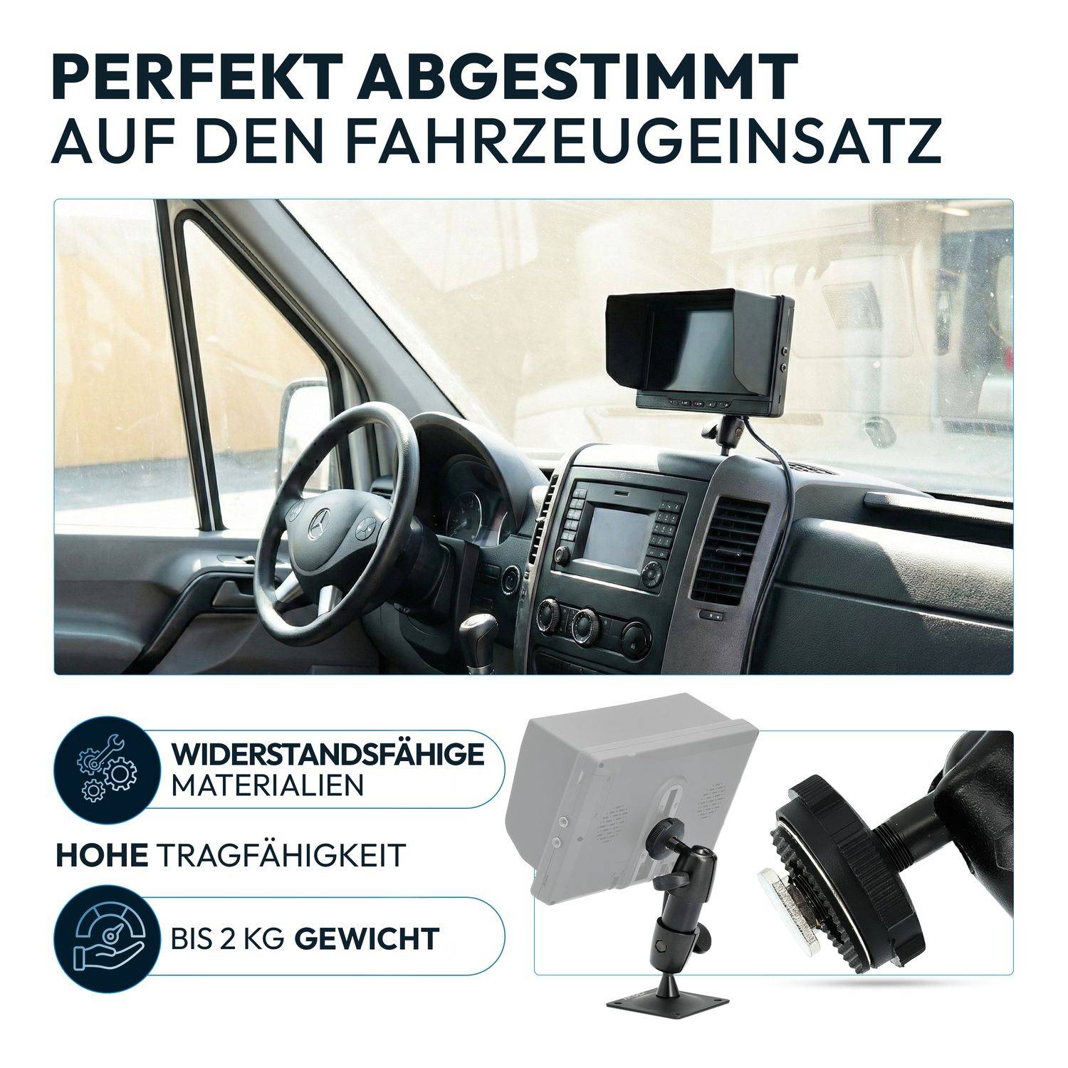 VSG24 Flexible Halterung für Rückfahrmonitore