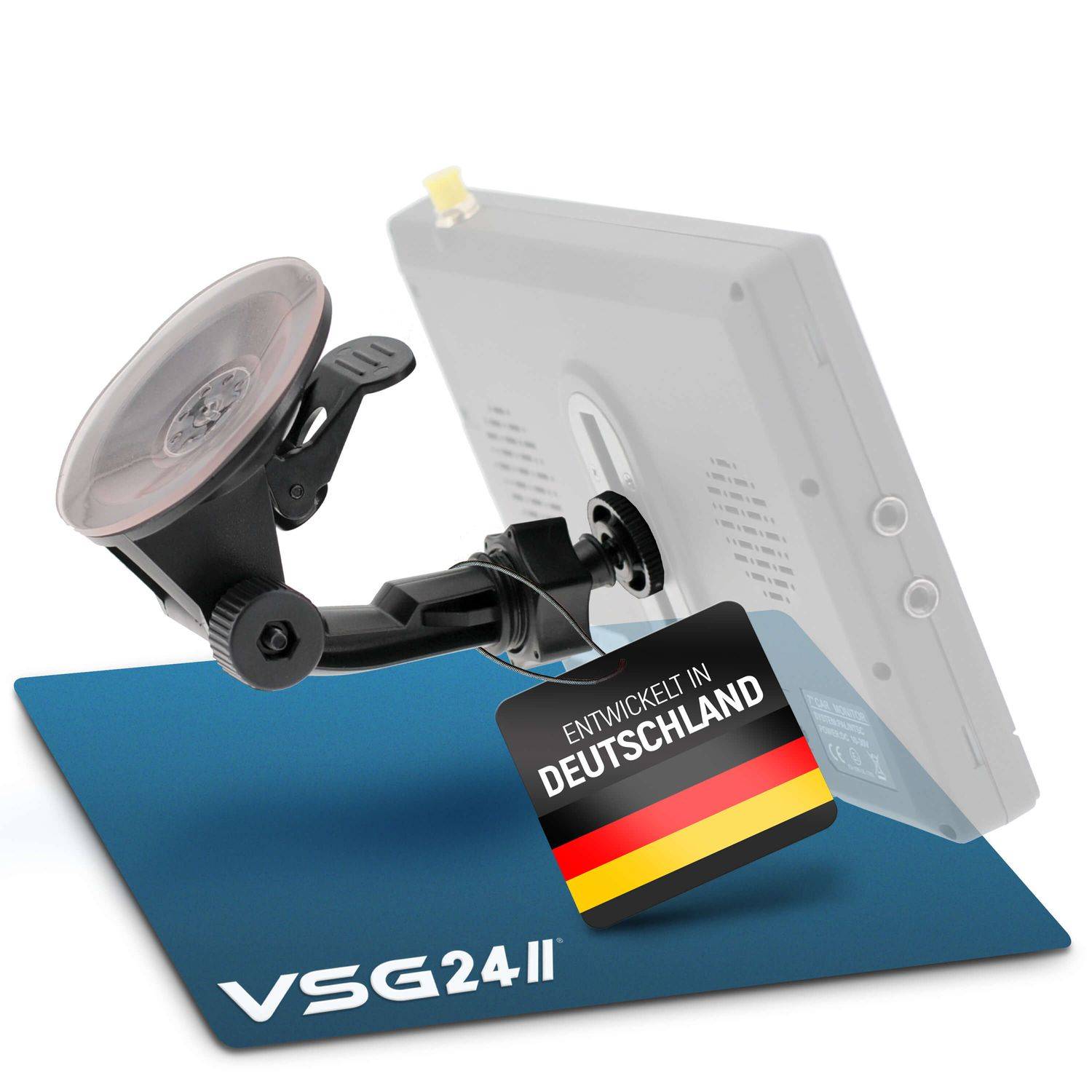 VSG24 Flexible Halterung für Rückfahrmonitore mit Saugnapf