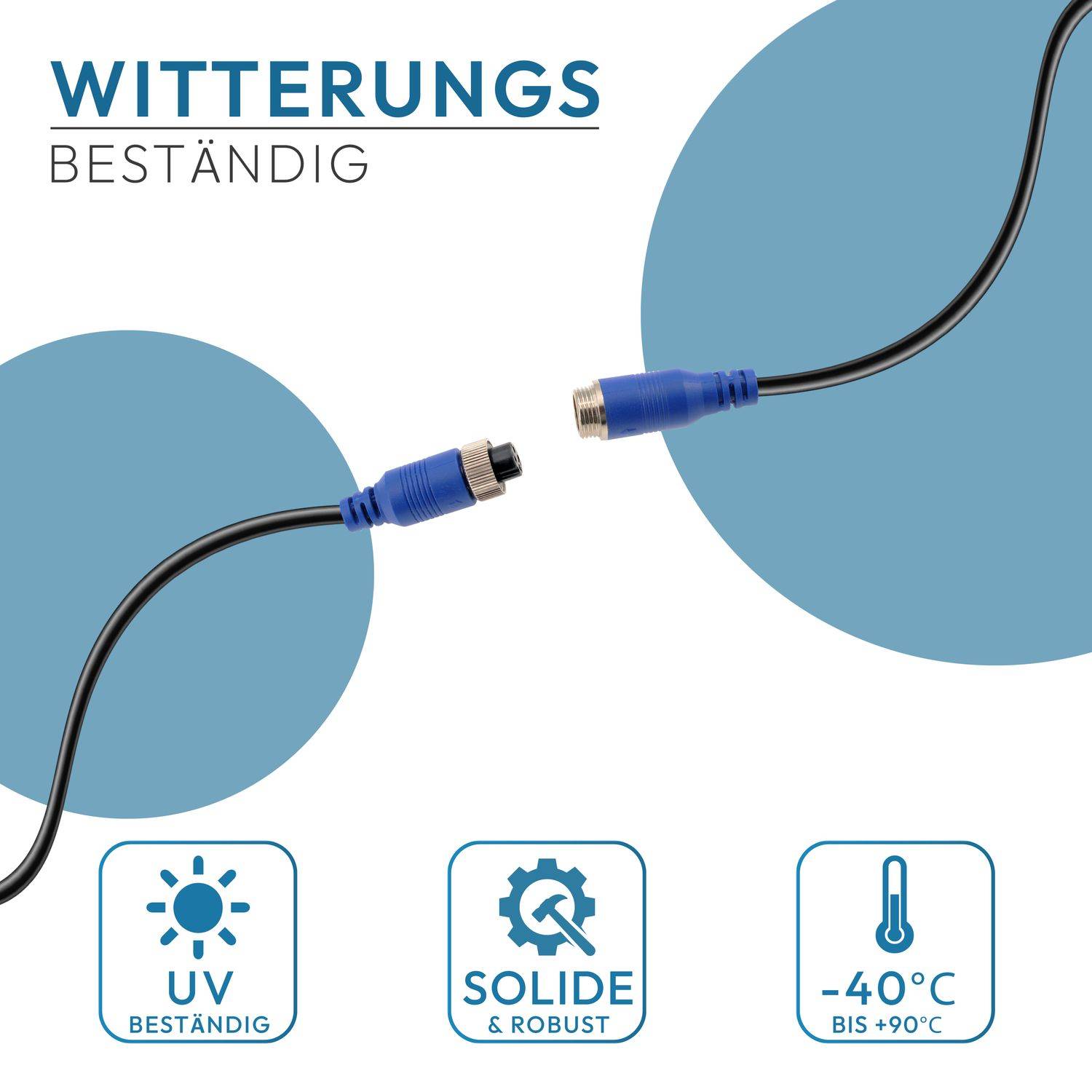 VSG24 Verlängerungskabel ELITE | 4-PIN für Rückfahrkameras | 3 Meter