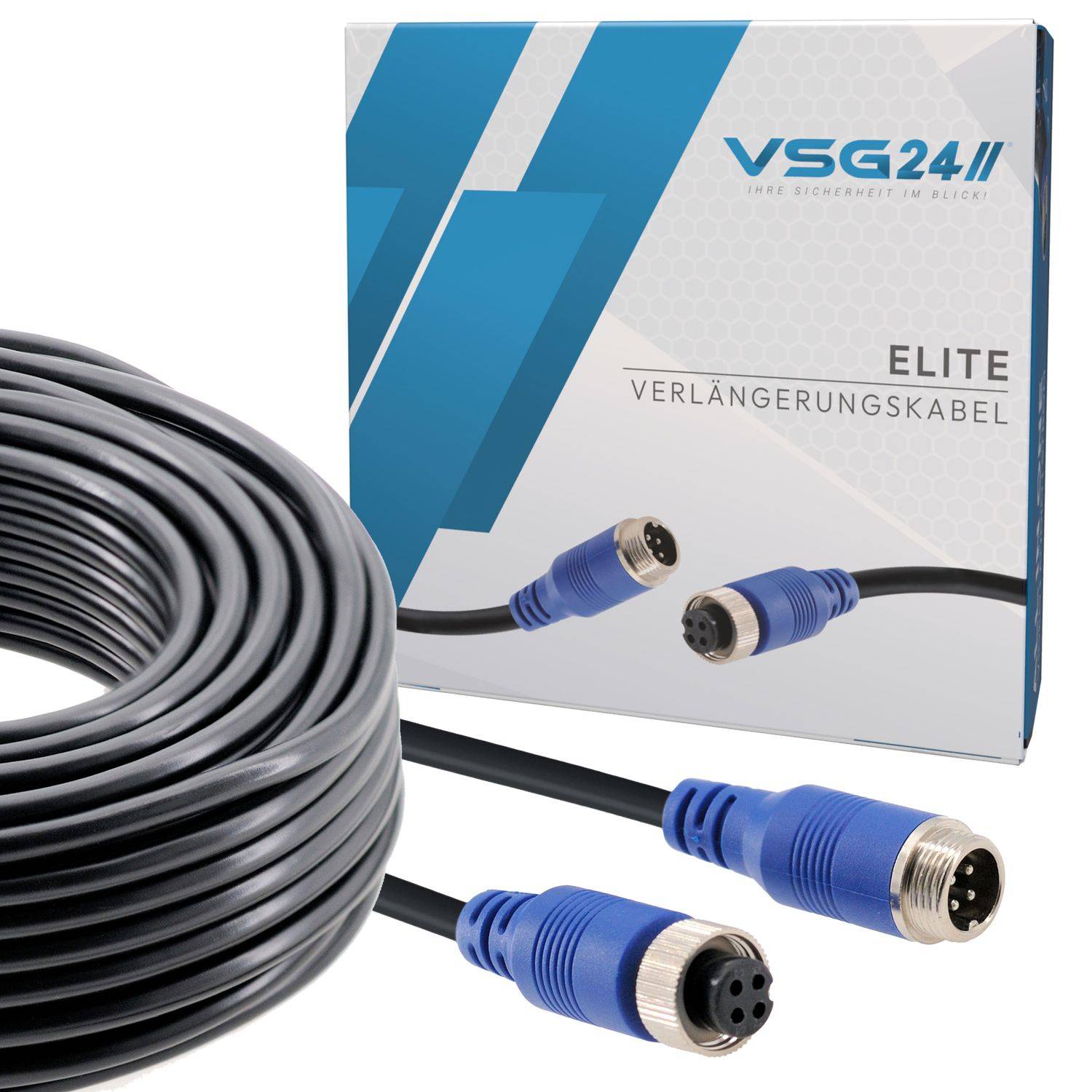 VSG24 Verlängerungskabel ELITE | 4-PIN für Rückfahrkameras | 3 Meter