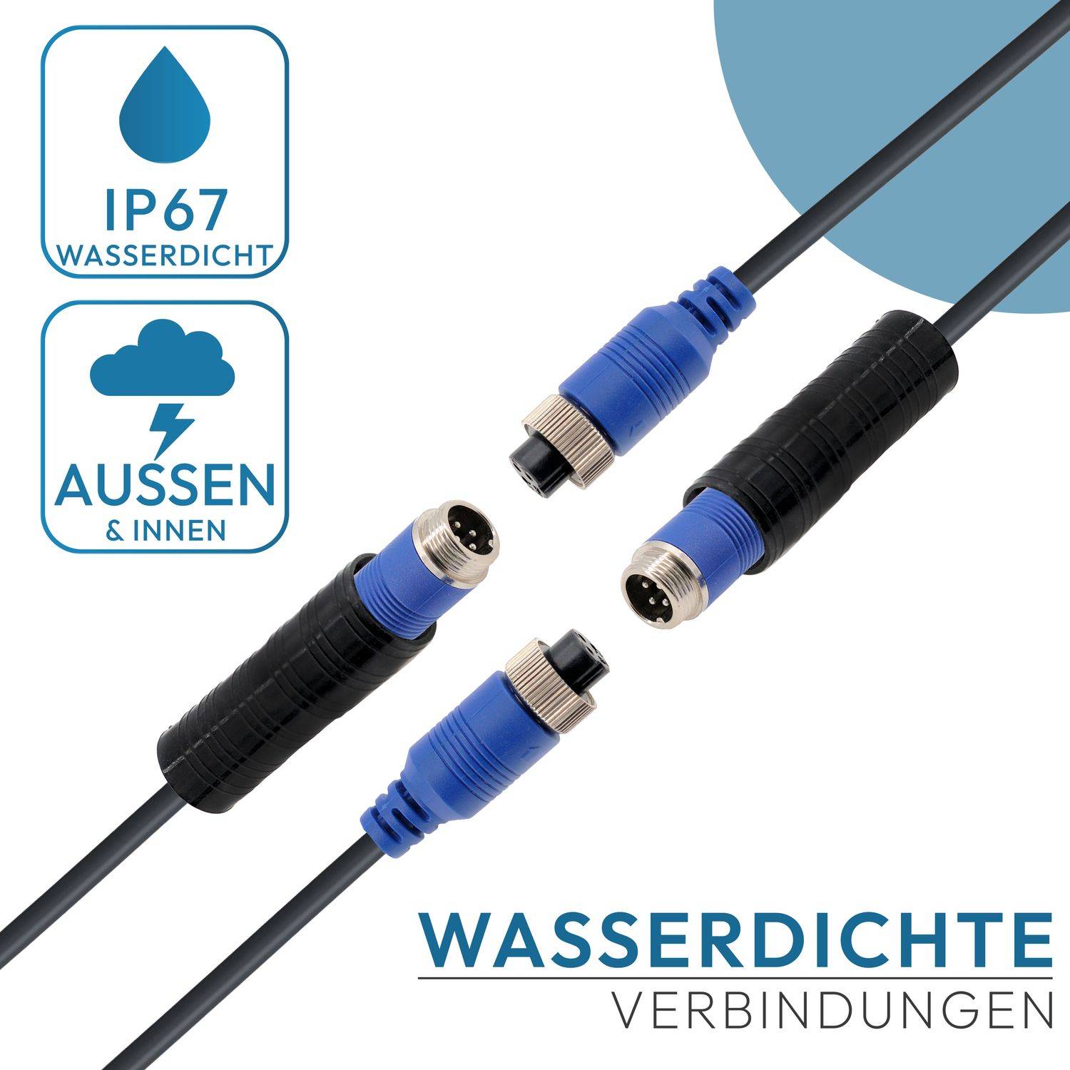 VSG24 Verlängerungskabel ELITE | 4-PIN für Rückfahrkameras | 7 Meter