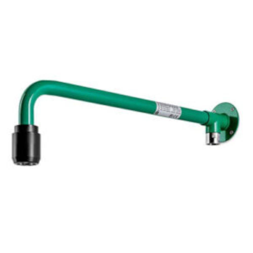 Notduscharm - ClassicLine - Edelstahl pulverbeschichtet chemikalienbeständig grün - für Wandmontage Aufputz