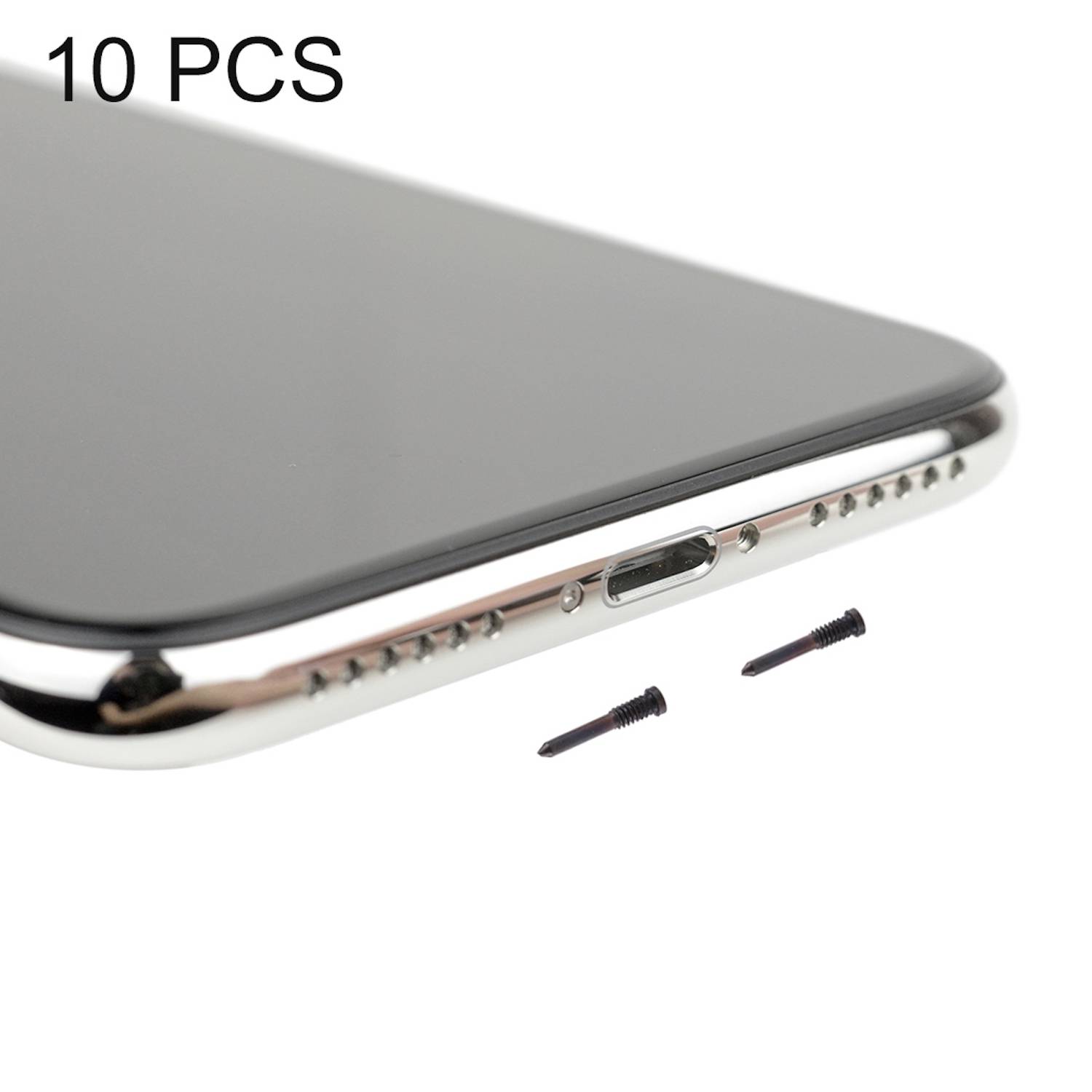 Für Apple iPhone X / 10 Ersatzschrauben Spare Parts Schwarz Ersatzteil