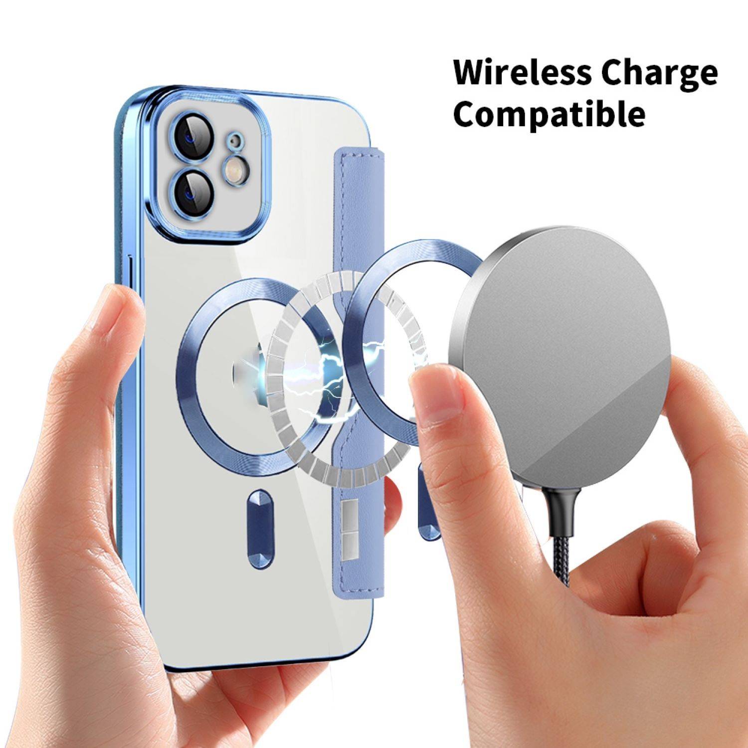 Für Apple iPhone 15 Pro Max 360 Grad Full Magsafe Anti Datenklau Etui Cover Rosa