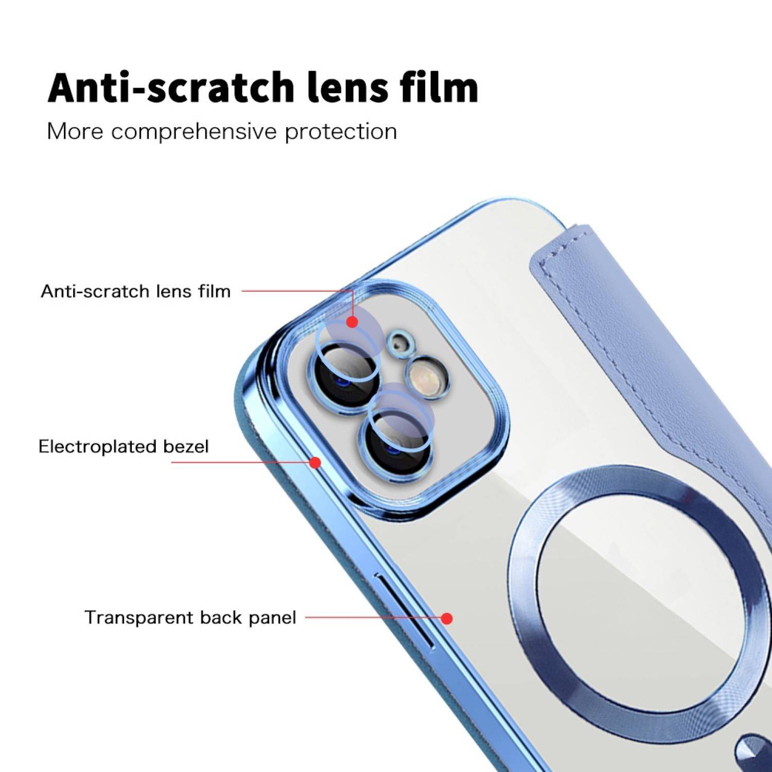 Für Apple iPhone 15 Pro 360 Grad Full Magsafe Anti Datenklau Etui Cover Schwarz
