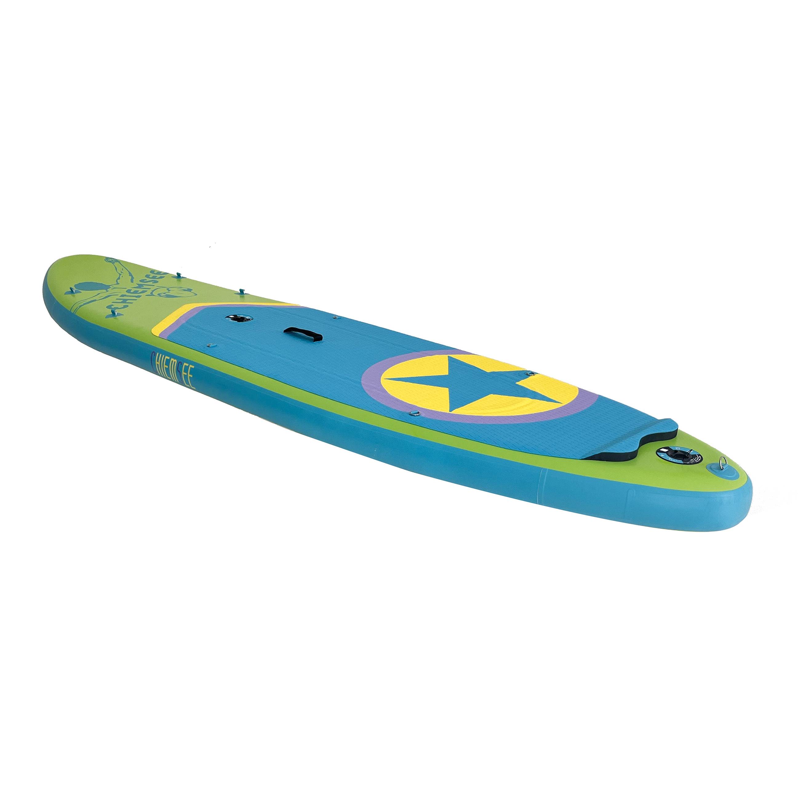 Chiemsee - SUP-Set inkl. Board, Paddel, Pumpe, Leash & Rucksack (grün/blau) Stand-Up Paddle