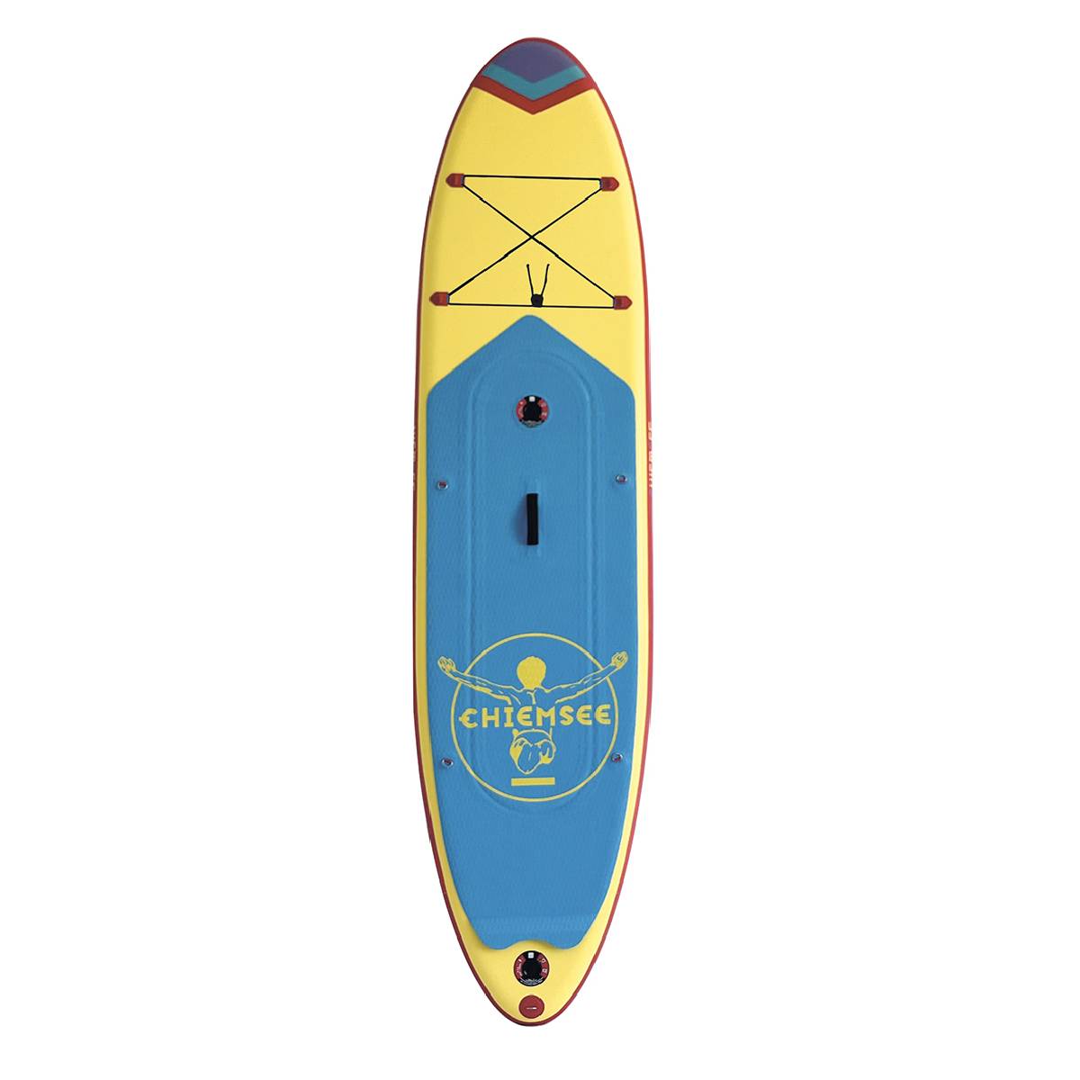 Chiemsee - SUP-Set inkl. Board, Paddel, Pumpe, Leash & Rucksack (gelb/blau) Stand-Up Paddle