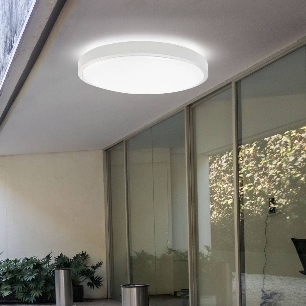 Deckenlampe Deckenleuchte Badezimmerleuchte Wohnzimmerlampe Flurleuchte Schlafzimmerlampe, Kunststoff weiß, IP44, 1x LED 36W 3820Lm 4000K neutralwei