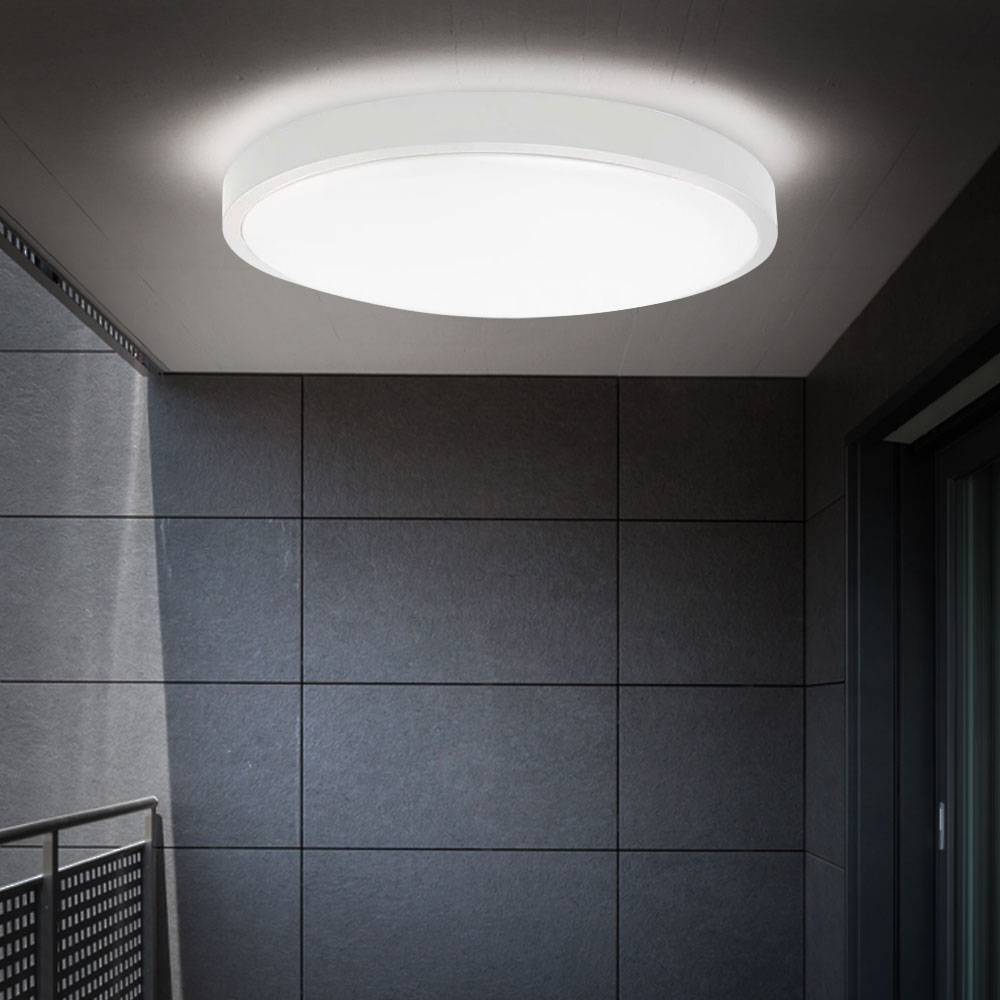 Deckenlampe Deckenleuchte Badezimmerleuchte Wohnzimmerlampe Flurleuchte Schlafzimmerlampe, Kunststoff weiß, IP44, 1x LED 36W 3820Lm 4000K neutralwei