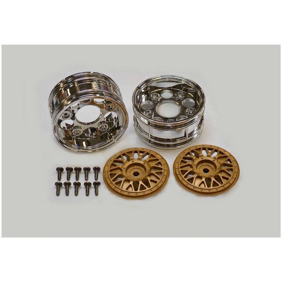 300050548 - 1:10 Felgen (2) Chromgold 2-teilig 26mm