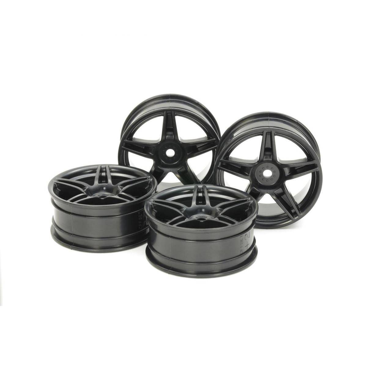 54853 - 1:10 Felgen (4) 5-Dop.-Sp. Schw 24mm
