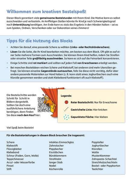 Lass uns basteln – Bastelbuch ab 4 Jahre – Fahrzeuge