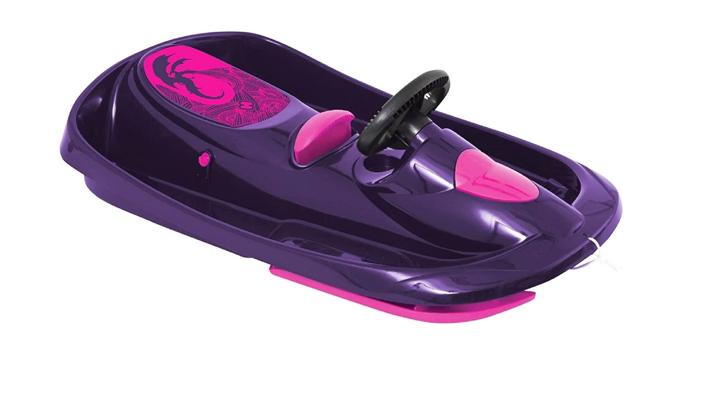 Hamax | Sno Dragon | Lenkschlitten | intensive Lenkpräzision | widerstandsfähiges Design | Farbe: Violett | ideal für winterlichen Fahrspaß