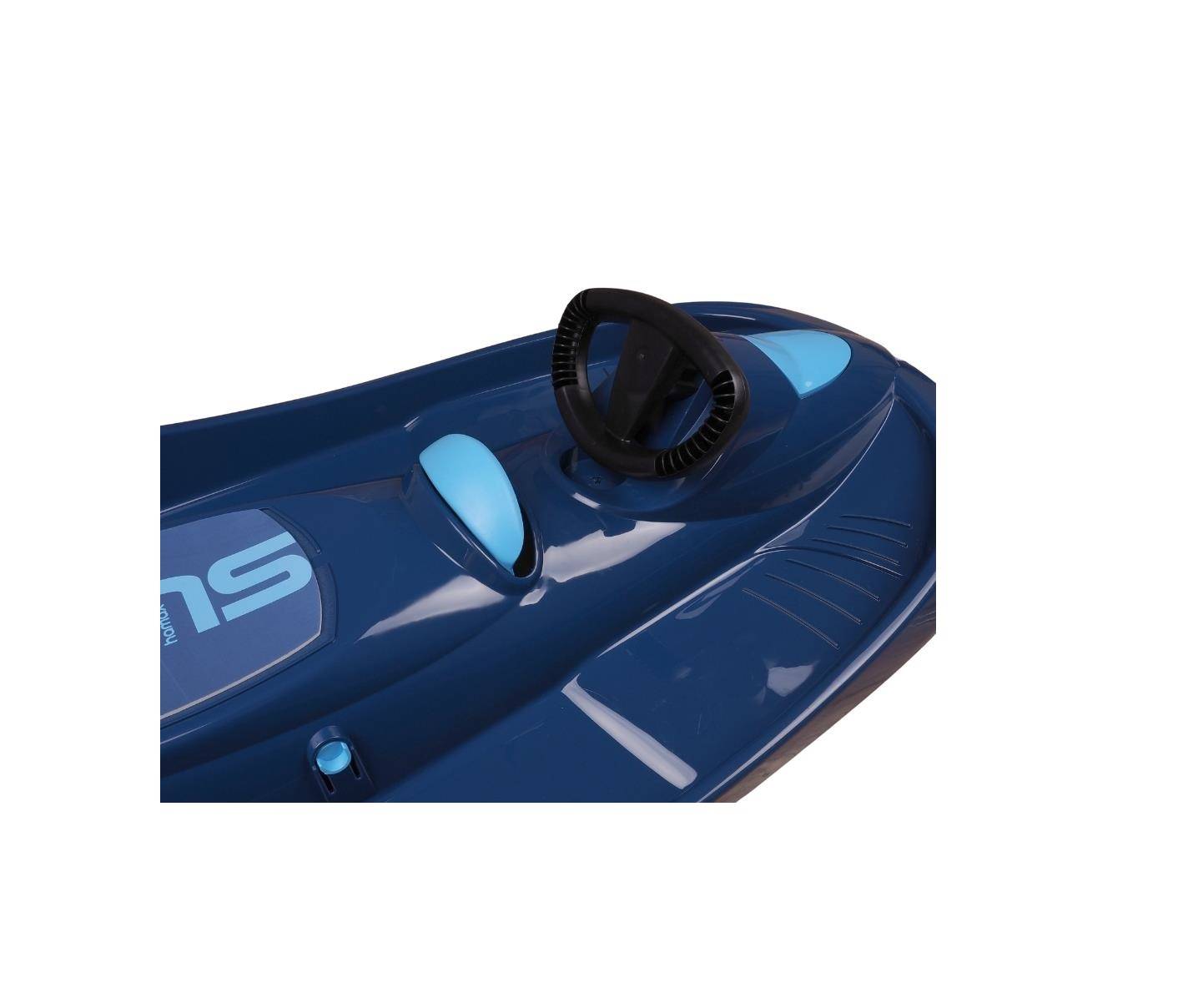 Hamax | Lenkschlitten Sno Surf | ergonomischer Sitz | robustes Lenksystem | Farbe: Blau | optimaler Fahrspaß auf Schnee