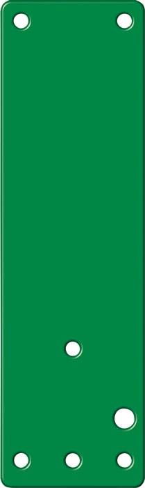 Grünes Rechteck mit dünnem schwarzem Rand.