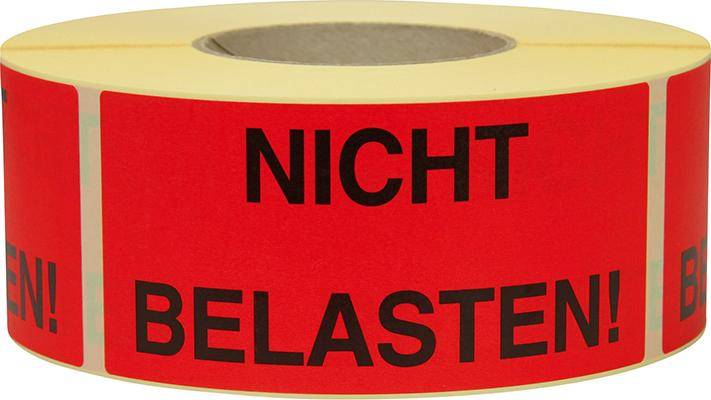 Hinweis Etiketten Nicht belasten 1.000 Stk/Rolle