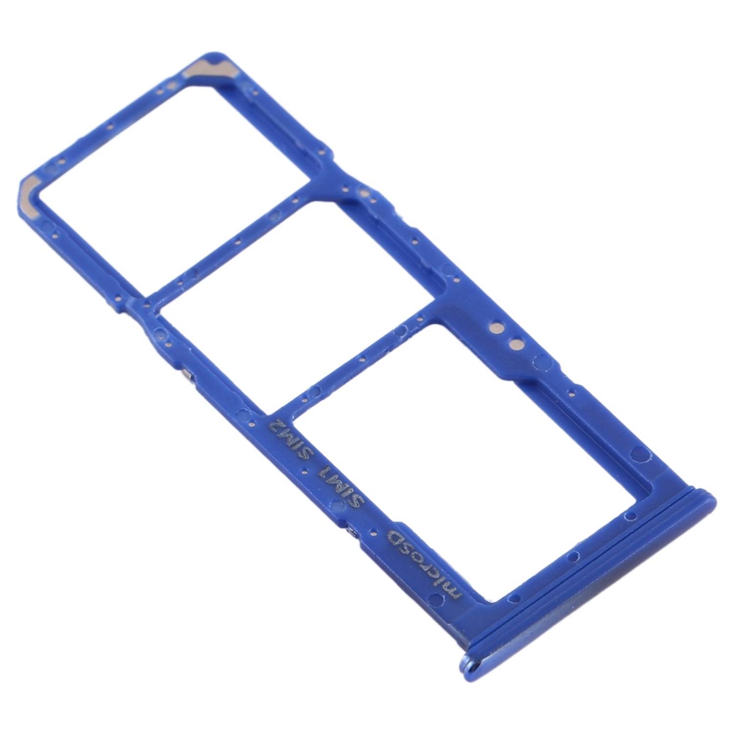 Dual Sim Karten Halter für Samsung Galaxy A70 Blau Card Tray Micro SD