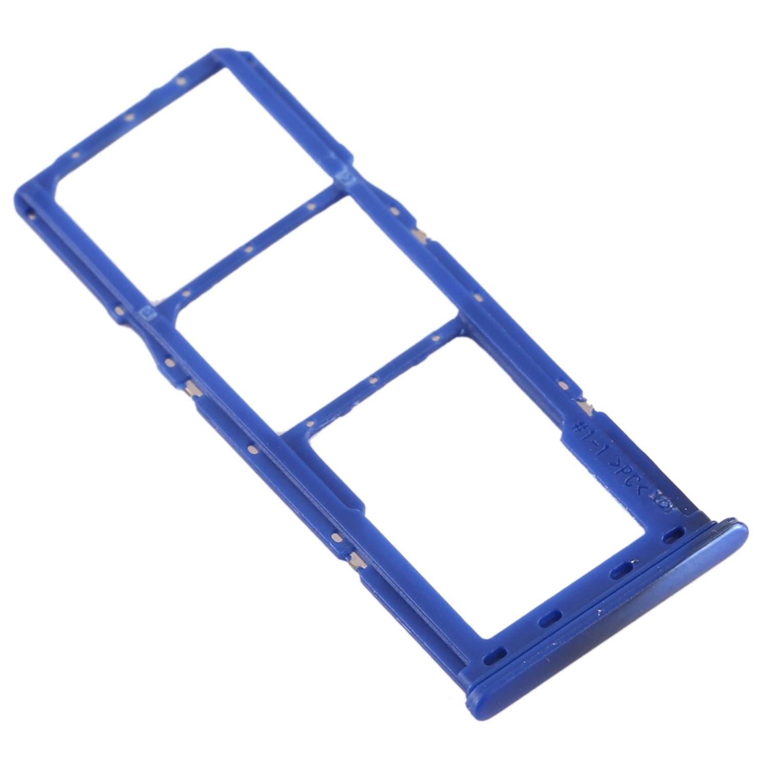 Dual Sim Karten Halter für Samsung Galaxy A70 Blau Card Tray Micro SD