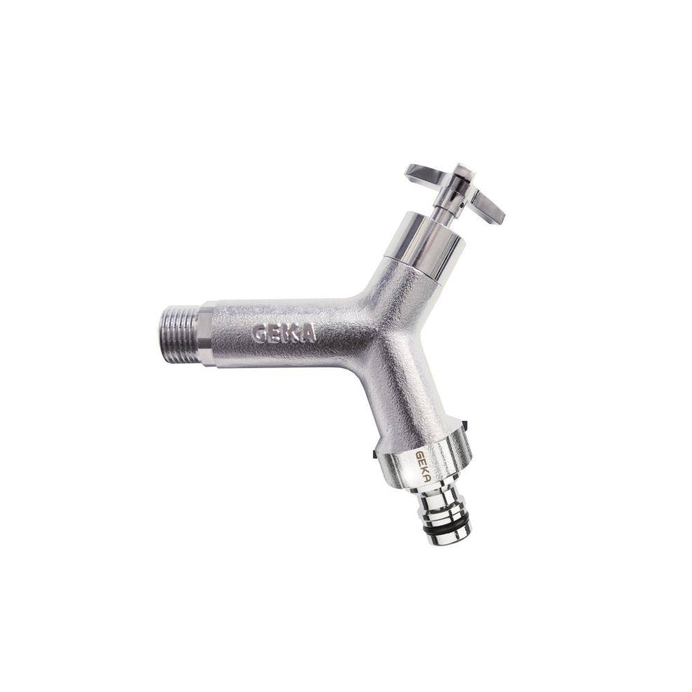GEKA® plus - Design Wasserhahn - Messing verchromt - Außengewinde G1/2 - mit Hahnstecker IG G3/4 - Preis per Stück
