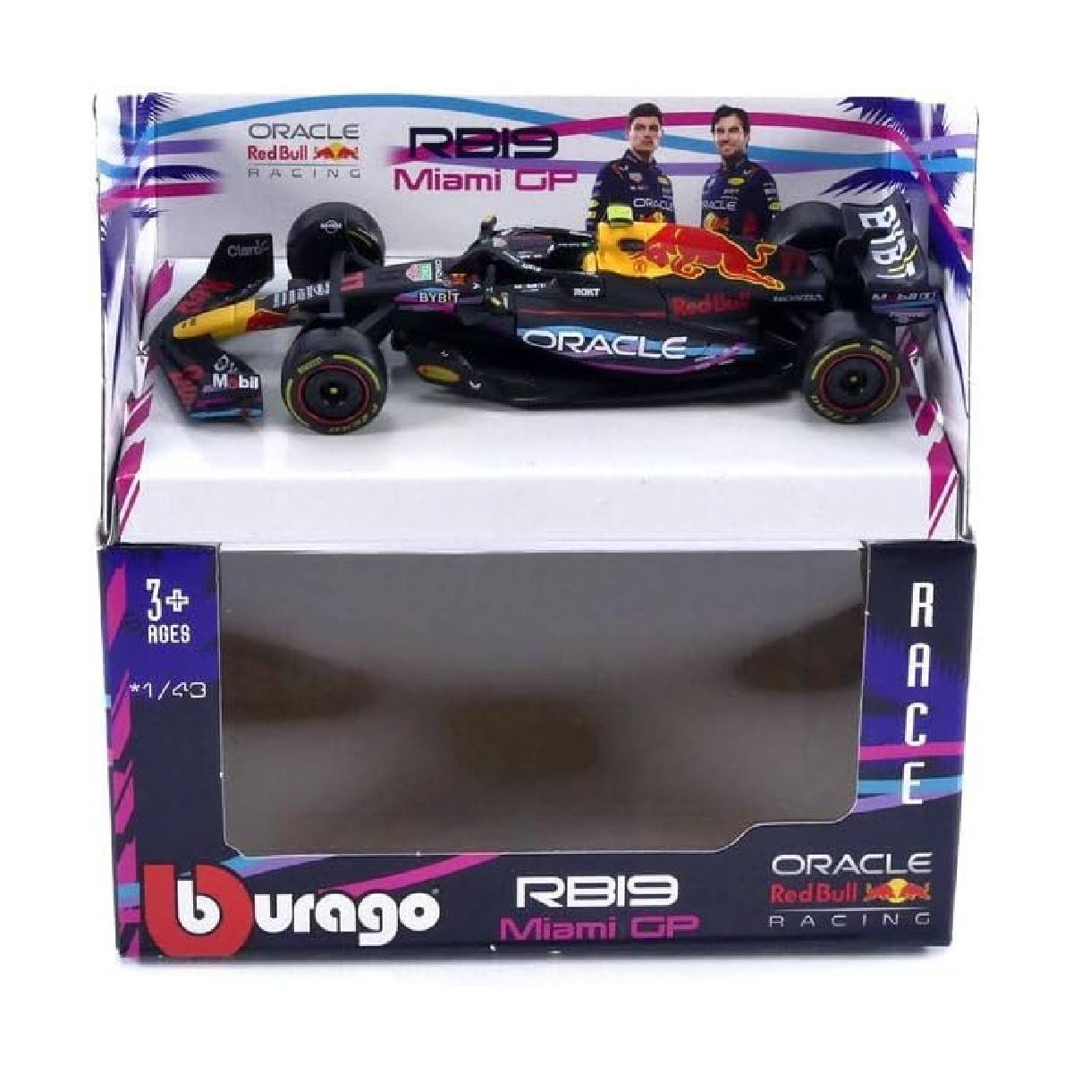 Bburago 18-38082P1 - Modellauto - F1 Red Bull RB19 '23 #11 Perez Miami GP (Maßstab 1:43) Modell Auto