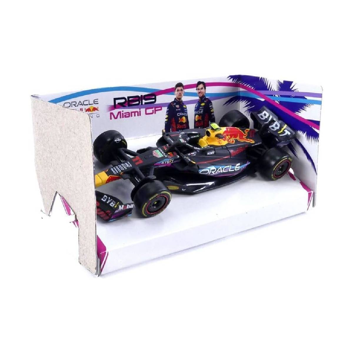 Bburago 18-38082P1 - Modellauto - F1 Red Bull RB19 '23 #11 Perez Miami GP (Maßstab 1:43) Modell Auto