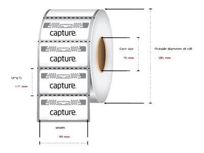 Capture Permanenter Klebstoff - weiß - 99 x 105 mm 1000 Etikett(en) (1 Rolle(n)x