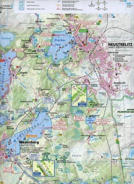 Wasserwanderkarte Mecklenburgische Kleinseenplatte