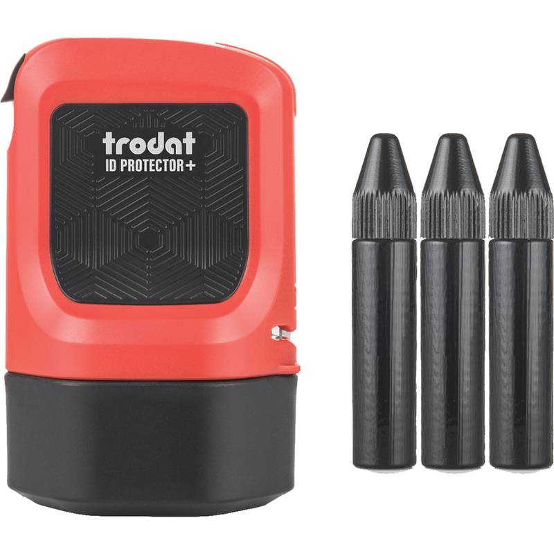 trodat Datenschutz-Rollstempel ID Protector+ - Set, rot