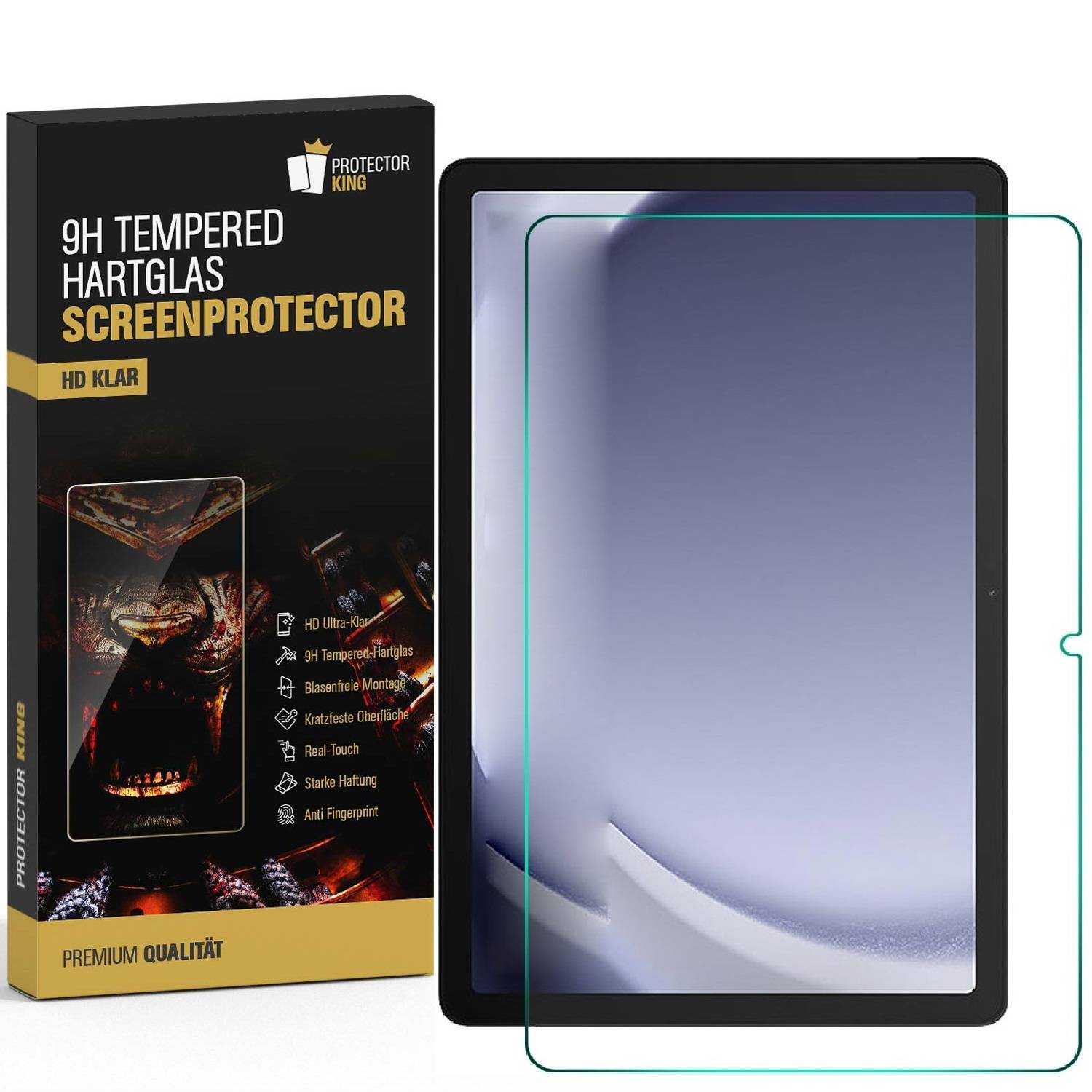 Kopie von 2x Echtes Tempered 9H Panzerglas für Samsung Galaxy Tab A9 3D KLAR Displayschutz Panzerhartglas Panzerglasfolie Schutzglas Panzerfolie