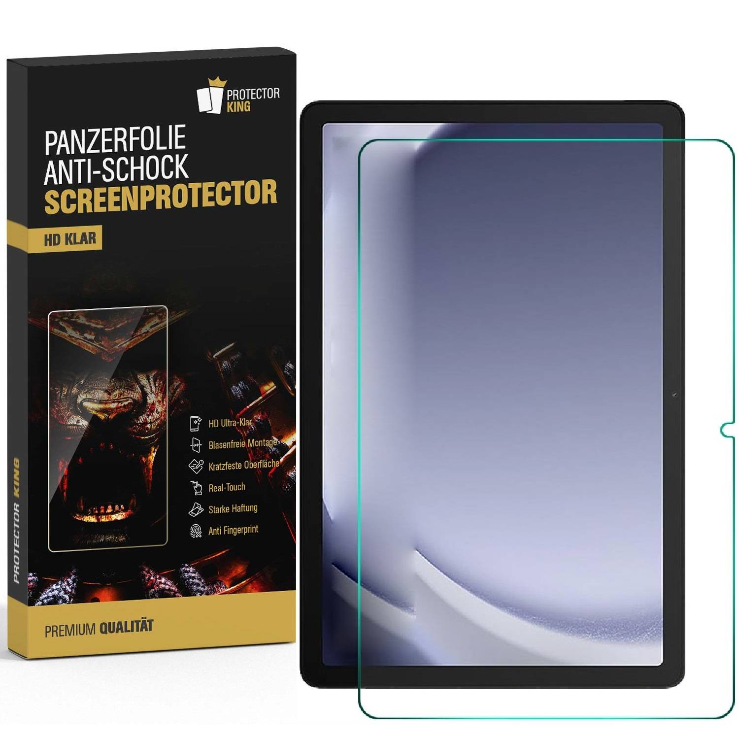 5x 9H Panzerglas für Samsung Galaxy Tab A9 Plus 3D KLAR Nano-Glass Displayschutz Schutzglas Schutzfolie Panzerfolie Screen-Protector ANTI-SHOK