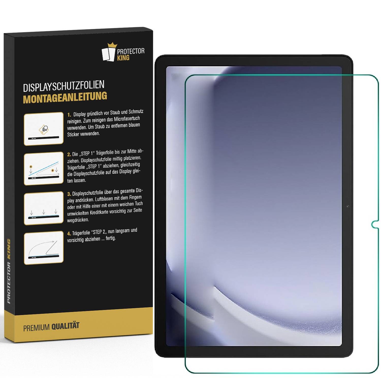 6x 9H Panzerglas für Samsung Galaxy Tab A9 3D KLAR Nano-Glass Displayschutz Schutzglas Schutzfolie Panzerfolie Screen-Protector ANTI-SHOK