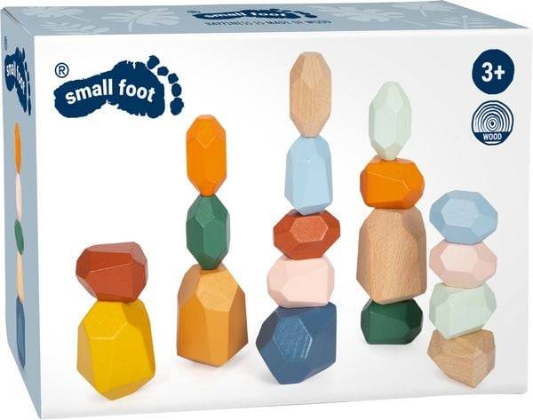 Small foot 12226 - Balanciersteine Safari, Stapelspiel, Holz, 18-teilig