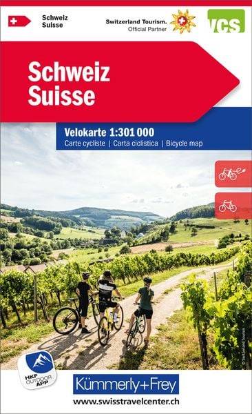 Schweiz Velokarte 1:301 000