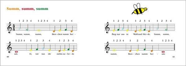 Glockenspiel-Set mit 8 bunten Klangplatten