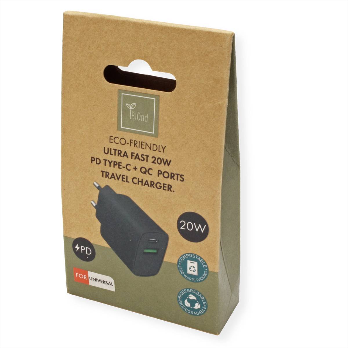BIOnd Bio-PD 20W Charger Dual Port USB-A und C