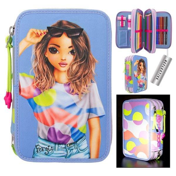 TOPModel 3 Fach Federtasche FLASH