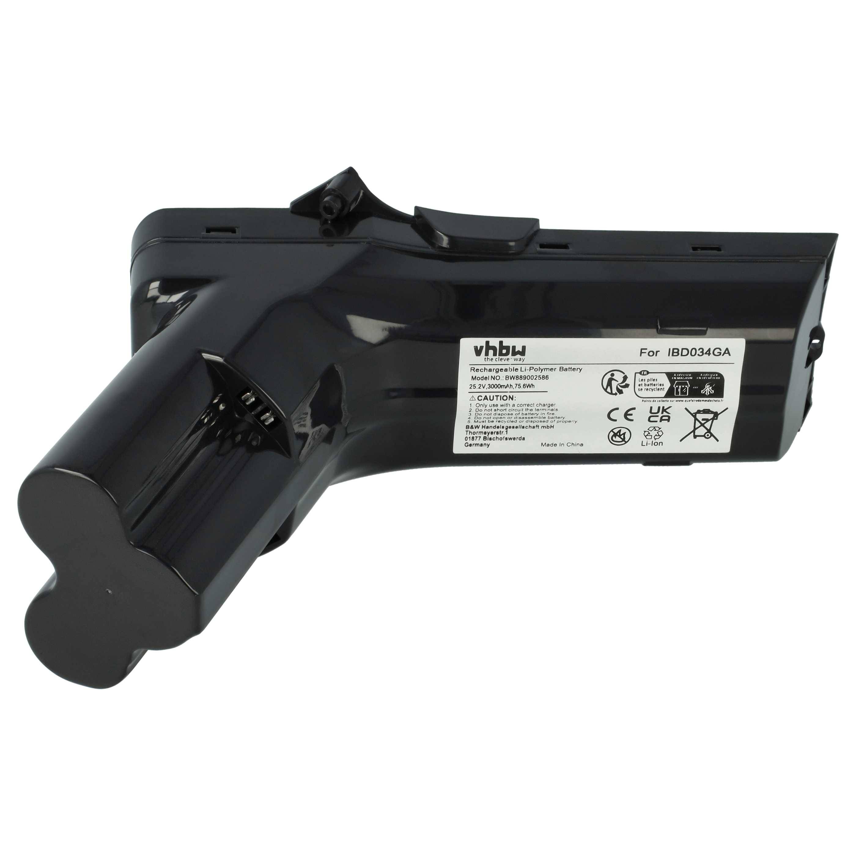 vhbw 1x Akku kompatibel mit Philips SpeedPro Max XC7042/01, XC7043, FC6908, XC7043/01, FC6904/01 Staubsauger (3000 mAh, 25,2 V, Li-Ion)