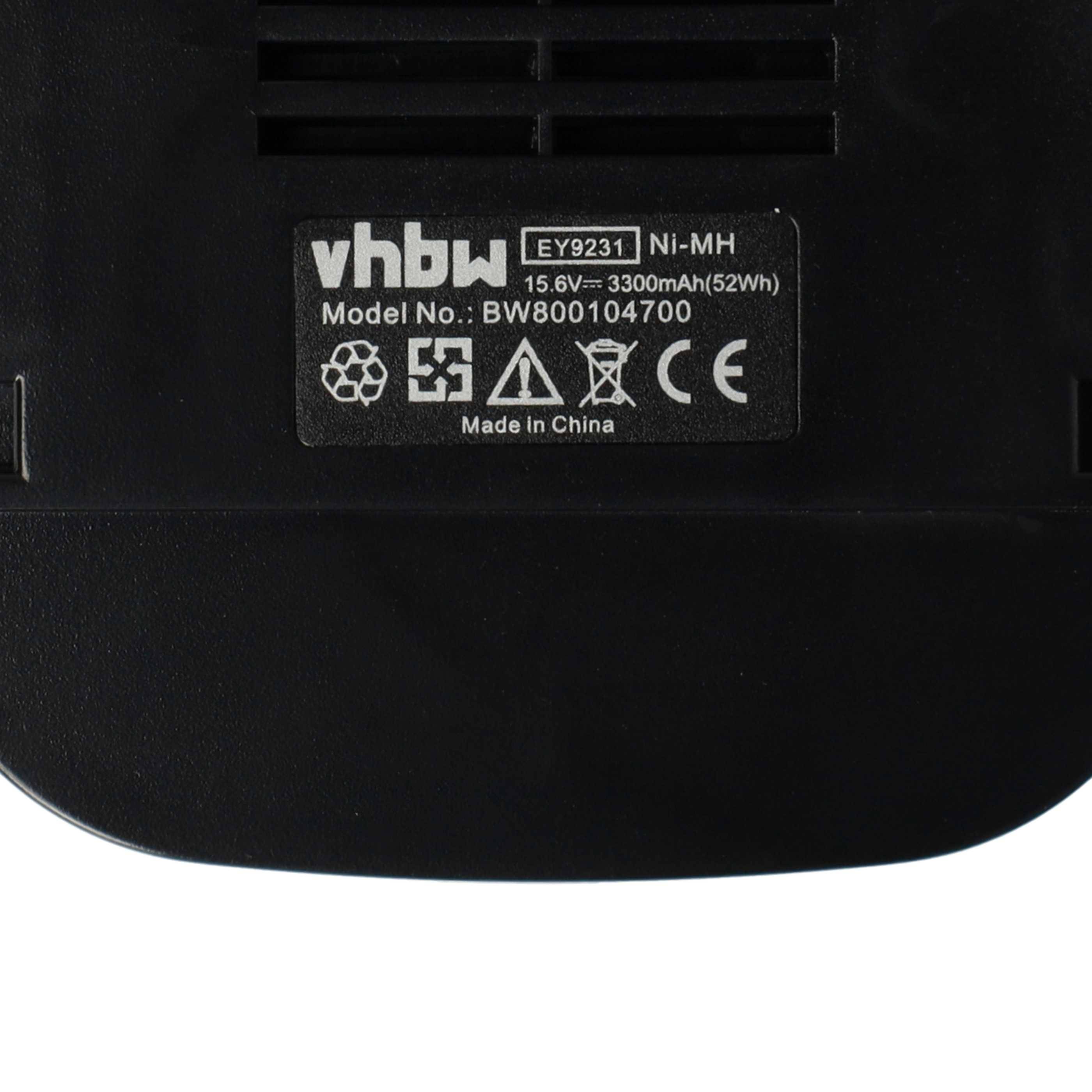 vhbw 1x Akku kompatibel mit Panasonic EY3531FQWKW, EY3795B, EY3793B, EY3793, EY3531NQWKW, EY3531NQKW Werkzeug (3300 mAh, NiMH, 15,6 V)