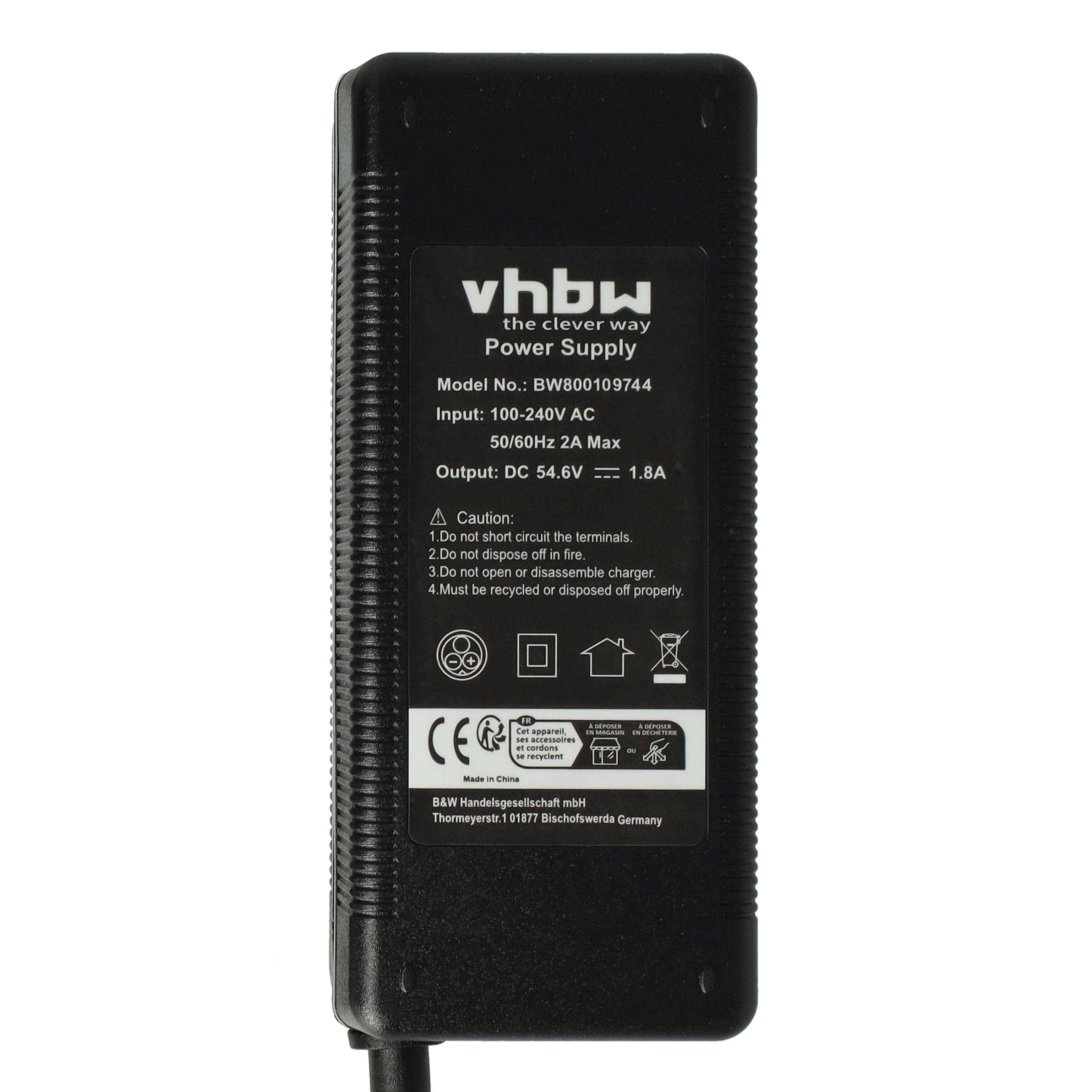 Eine schwarze Stromversorgungseinheit mit der Beschriftung „vhbw Power Supply