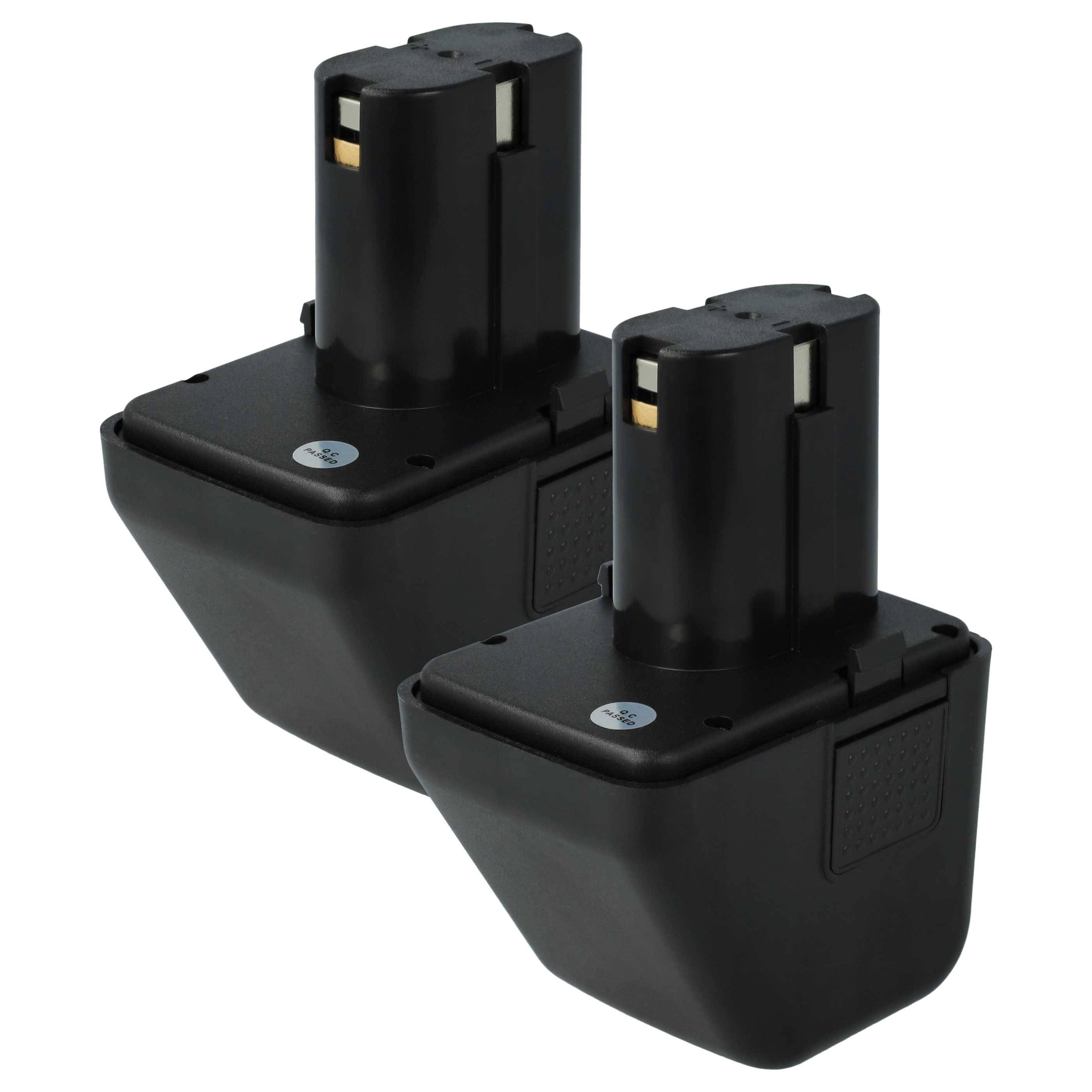 vhbw 2x Akku kompatibel mit Lematec Akku Bull 12 V Werkzeug, Blindniet-Setzgerät (2000 mAh, NiMH, 12 V)