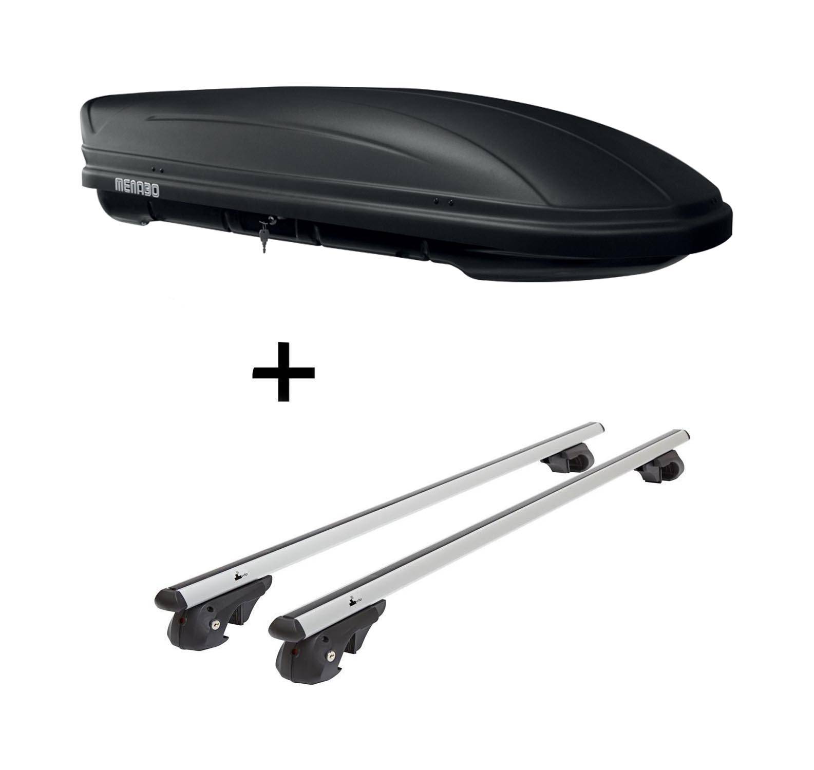 Dachbox MAA 400 Liter matt + Dachträger VDP004 L kompatibel mit für BMW 3er Touring (Kombi) E91 43317