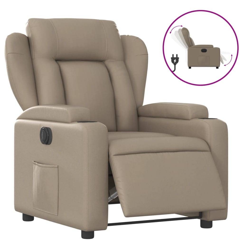vidaXL Relaxsessel Elektrisch Cappuccino-Braun Kunstleder